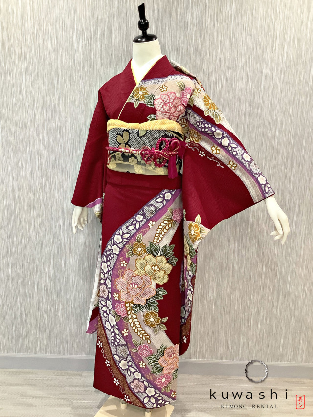 振袖 クワシ着物レンタル 品番８００２９