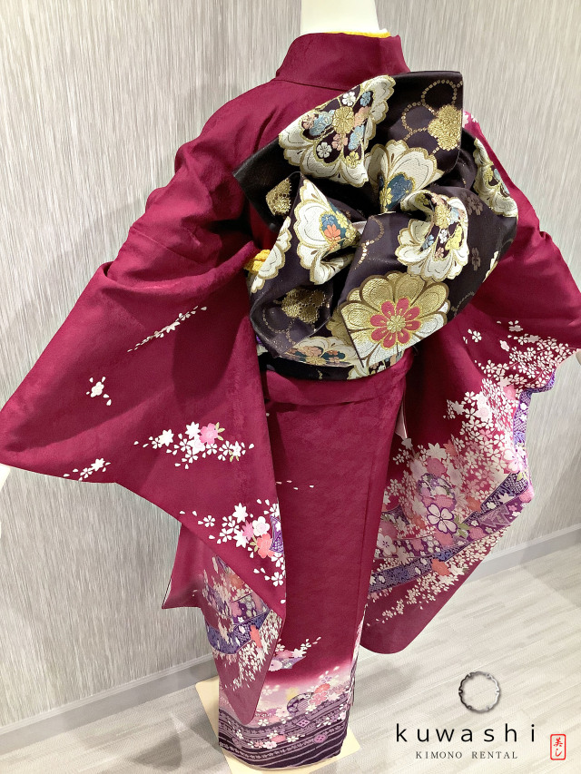 振袖 クワシ着物レンタル 品番８００３６